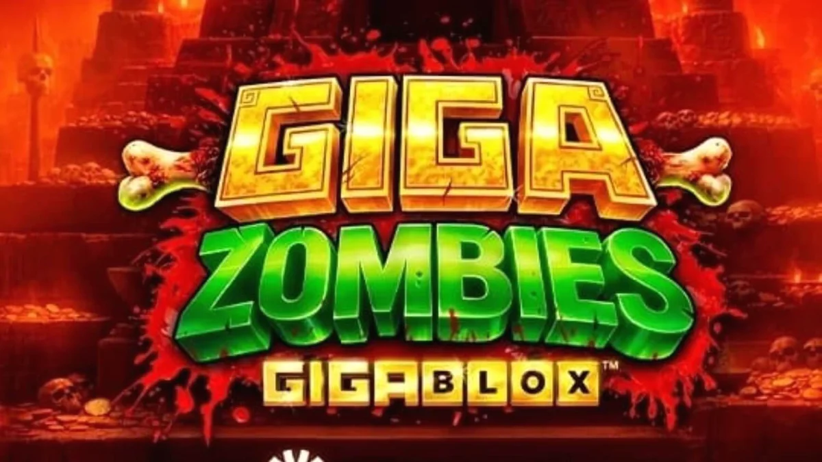 Interface do jogo Giga Zombies em um dispositivo móvel mostrando o grid de 6x5 e símbolos de zumbis.